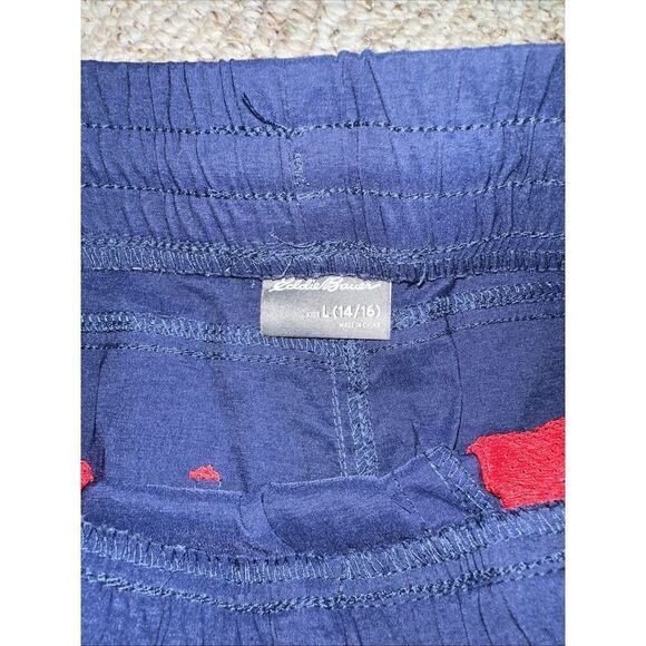 Boys Eddie Bauer Youth Convertible Jogger Pants Shorts Navy Blue Large 14/16 - Picture 4 of 6